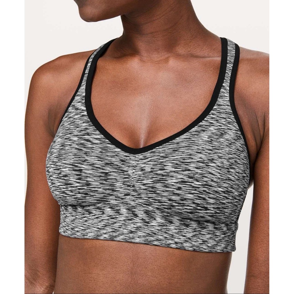 Lululemon Speed Up‎ Bra Spaced Out Space Dye Black WHT | SIZE 4